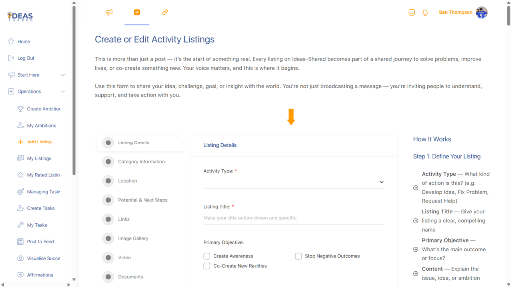 Add Listing as at 15 May 2025