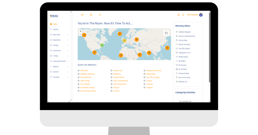Ideas-Shared Member Homepage as at 15 May 2025